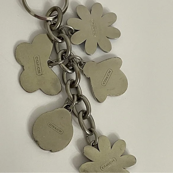 Coach XL Enamel & Pave Bumblebee Ladybug Butterfly Daisy Keychain Bag Charm Fob - Picture 3 of 3